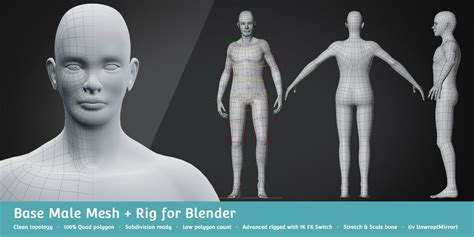 Artstation Base Meshes Character Starter Kit Rig Resources