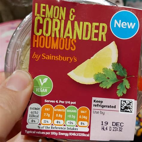 Sainsbury S Lemon Coriander Houmous Review Abillion