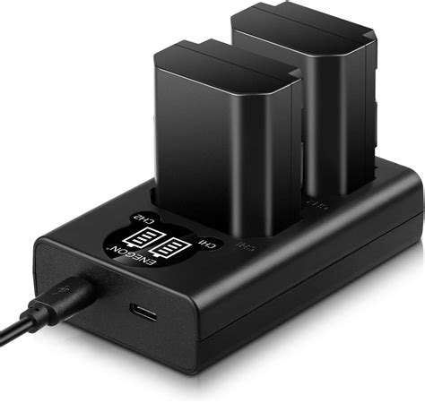 ENEGON Batteria Sostitutiva 2 Pezzi E Caricabatterie Dual USB