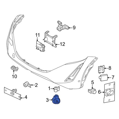 Nissan Oe Mp D Front Left Outer Parking Aid Sensor Housing