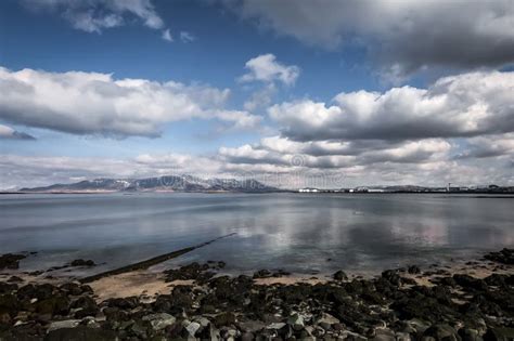 A Rocky Atlantic Ocean Coastline Panorama, Viewed from Seltjarnarnes ...