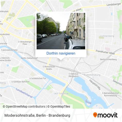 Wie komme ich nach Modersohnstraße Friedrichshain mit Bus Bahn U