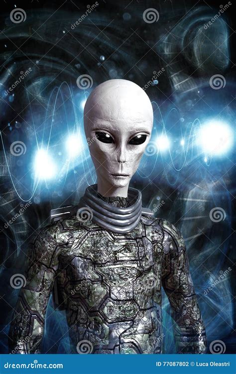 Alien Being In Space Suit Stock Illustration Illustration Of Flying