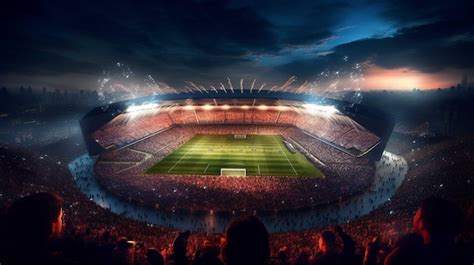 Premium Photo | Football or soccer stadium with fans in the stands