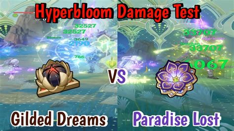 Kuki Shinobu Gilded Dreams Vs Paradise Lost Hyperbloom Damage