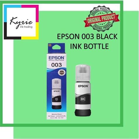 Epson 003 Black Original Ink Bottle C13t00v100 Lazada Ph