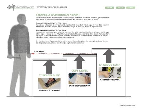 Work Bench Plans - Bench Height