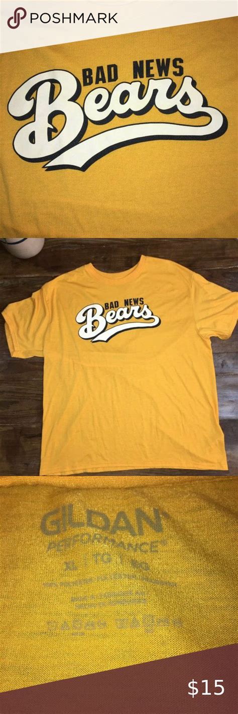 Bad News Bears T Shirt Logo 1970s Movie Xl Bear T Shirt Tshirt Logo