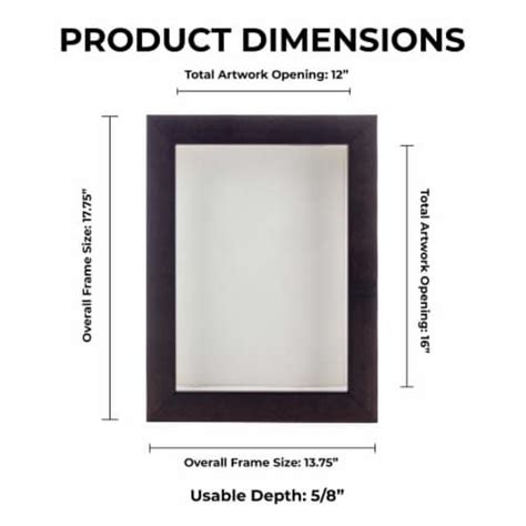 Rich Dark Brown Wood Shadow Box Frame Acrylic Front 30 Sizes White Suede Backing 12x16 12x16