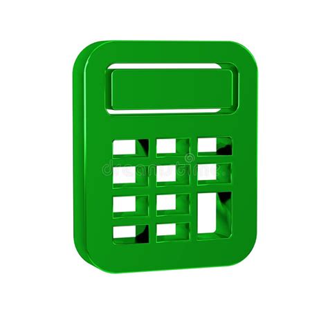 Green Calculator Icon Vector Illustration Stock Illustration