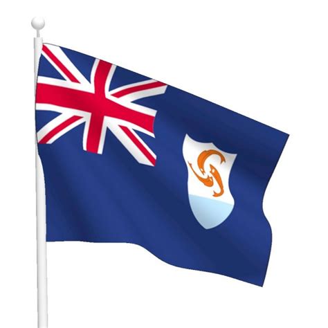 The Flag Of Anguilla Flapping With Glory And Pride