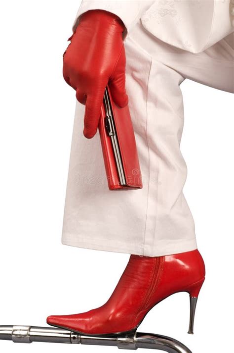 Red Leather Gloves And Purse Stock Photo Image Of Clipping Isolated