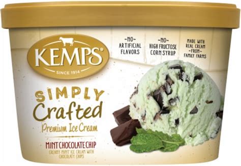 Kemps Simply Crafted Premium Mint Chocolate Chip Ice Cream Tub Oz