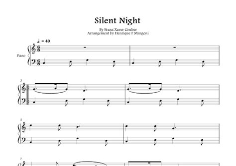 Silent Night Stille Nacht Arr Henrique F Mangoni By Franz Xaver