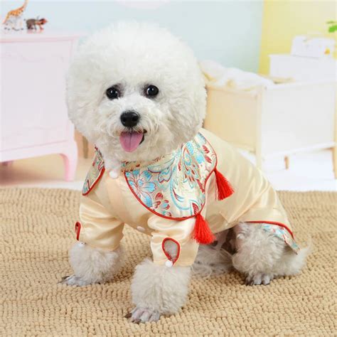 Neue Jahr Hund Kleidung Winter Overall für Hunde Pet Herbst Cheongsam