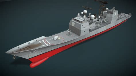 Uss Aegis Cruiser Cg 47 Ticonderoga Buy Royalty Free 3d Model By Dis