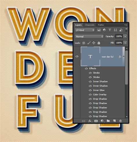 Create A One Layer Retro Text Effect In Adobe Photoshop