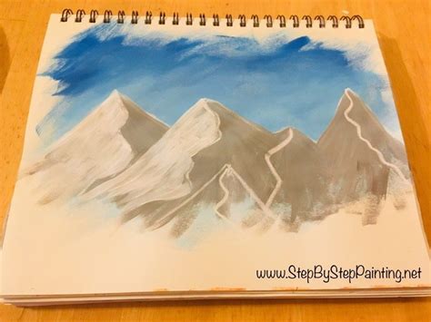 How To Paint Mountains Step By Step Painting Acrylic Painting