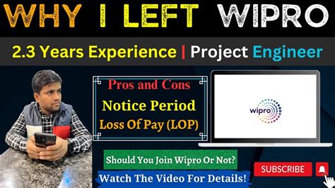 Why I Left Wipro Pros And Cons Project Engineer Years