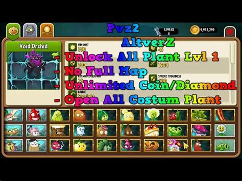 Plant Vs Zombies 2 Alternate UniverZ Unlock All Plant Lvl 1 No Ful