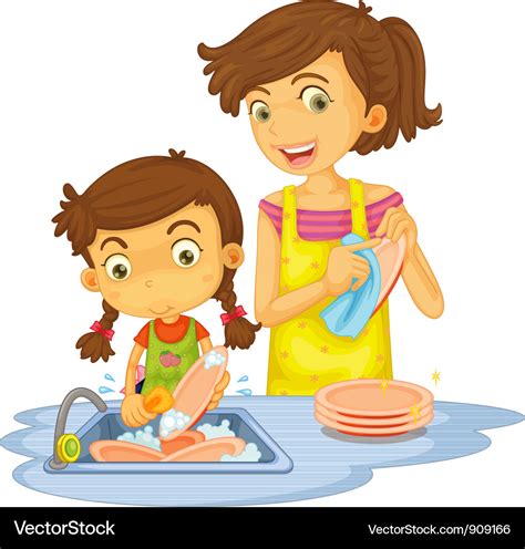 Washing The Dishes Clipart