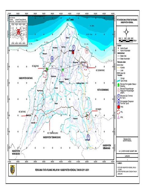Peta Rencana Struktur Ruang Rtrw Kabupaten Kendal