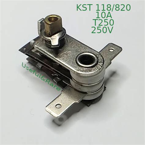 2-pin bimetallic thermostat KST-118/820 T250 10A short rod – Useful&Rare