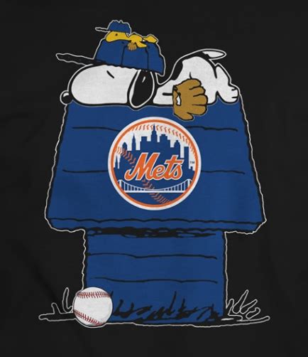 Mets Snoopy Woodstock Peanuts New York Mets Baseball Ny Mets