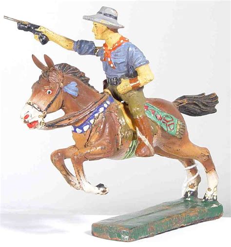 Elastolin Cowboy Zu Pferd Mit Revolver Germantoys Eu