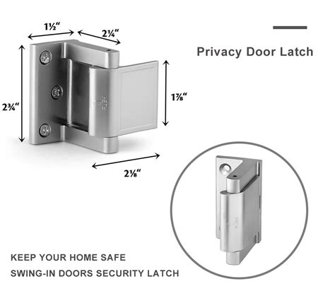 Zinc Alloy Hotel Security Privacy Door Latch Night Lock Inward Swinging Door Reinforcement Lock