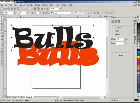 CorelDraw Using Contour Effect - YouTube