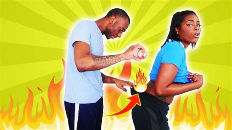 HOT SAUCE WEDGIE CHALLENGE BURN ALERT YouTube