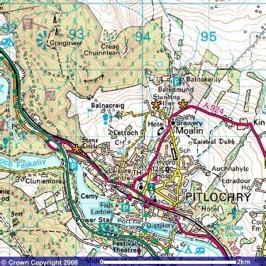 Pitlochry Map Of Scotland - Carola Ammamaria