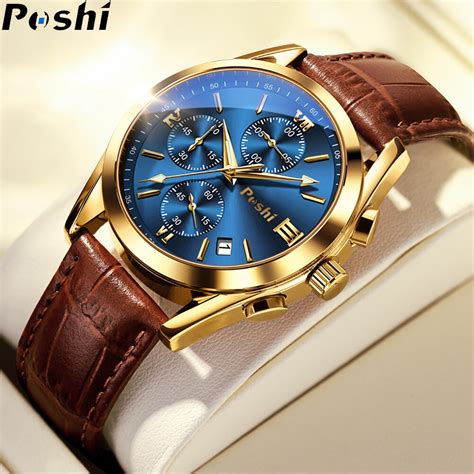 Original POSHI Luxury Brand Men S Watch Fashion Chronograph Automatic