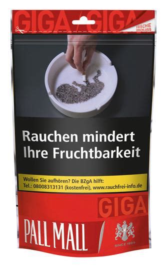 Pall Mall Red Giga Tabak G Beutel Feinschnitt Kaufen