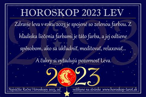 Horoskop Lev 2023 Energia Zdravie V Roku 2023