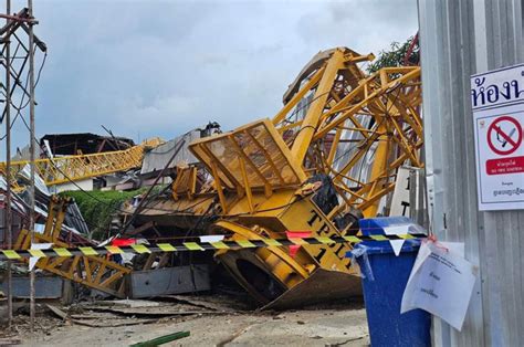 Bangkok Post Crane Collapse Kills Worker And Damages Homes