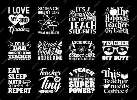 Premium Vector Teacher T Shirt Design Bundle Teacher039s Day Shirt