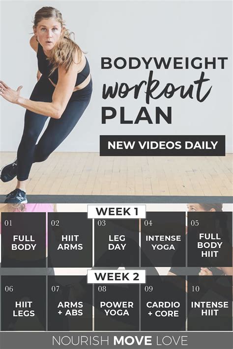 Zero Bodyweight Workout Plan Free Pdf Nourish Move Love