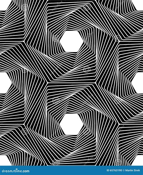 Vector Modern Seamless Geometry Pattern Line Art, Black and White ...