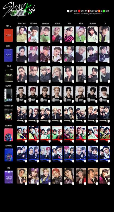 Stray Kids Oddinary Photo Card Album Template Photo Card Template