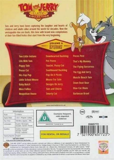 Tom And Jerry Classic Collection Volume 4 Dvd Dvd S