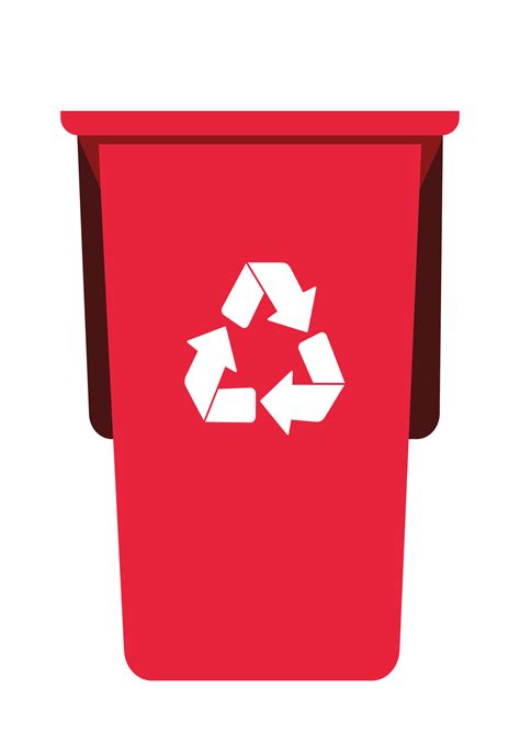 Street Red Garbage Can. Recycle Bin 4707299 Vector Art at Vecteezy