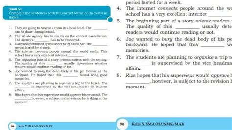 Kunci Jawaban Bahasa Inggris Kelas Halaman Task Complete The