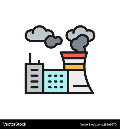 Air Pollution Factory Plant Carbon Dioxide Vector Image