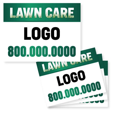 Lawn Care Yard Signs Full Color Print Free Shipping Footbridge