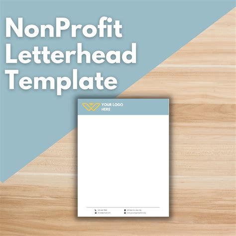 NONPROFIT LETTERHEAD TEMPLATE With Color For Canva Editable