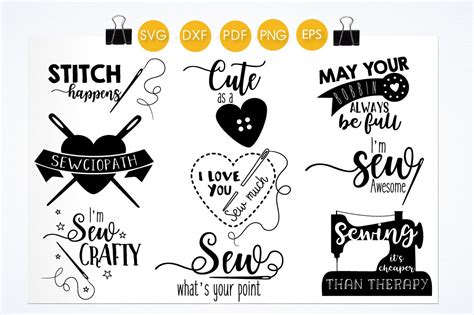 Sewing Svg Bundle Cutting Files Svg Dxf Pdf Eps Png 441379 Svgs Design Bundles