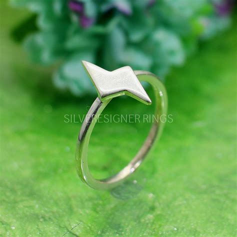 Thunder Ring Lightning Bolt Ring 925 Sterling Silver Ring Etsy