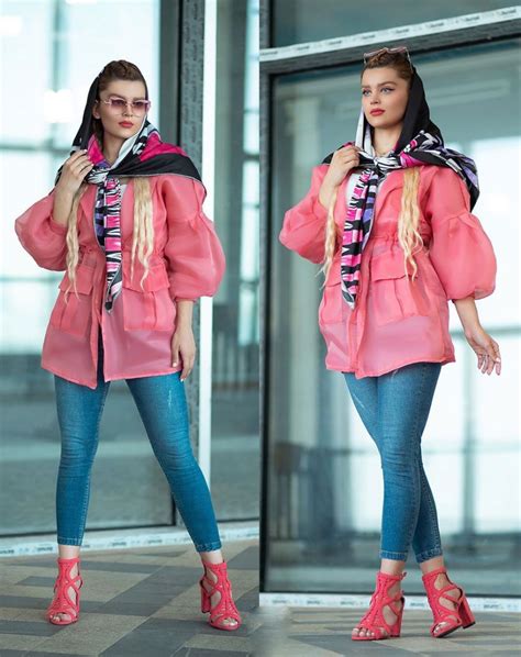 مانتو کوتاه صورتی Stylish Women Fashion Iranian Women Fashion